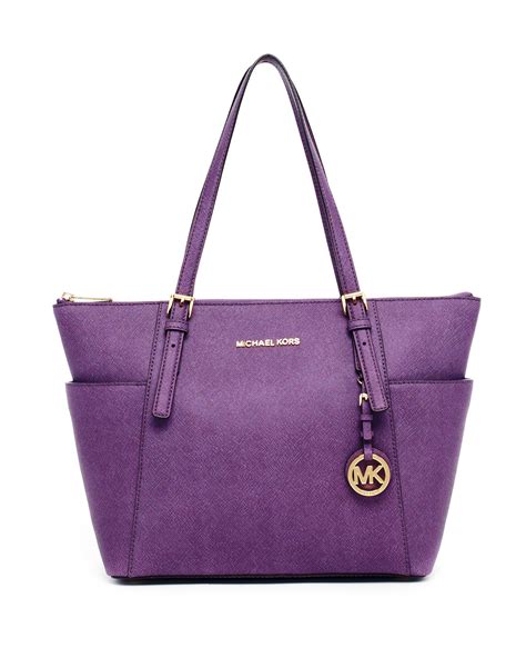 michael kors dark purple bag|michael kors close out totes.